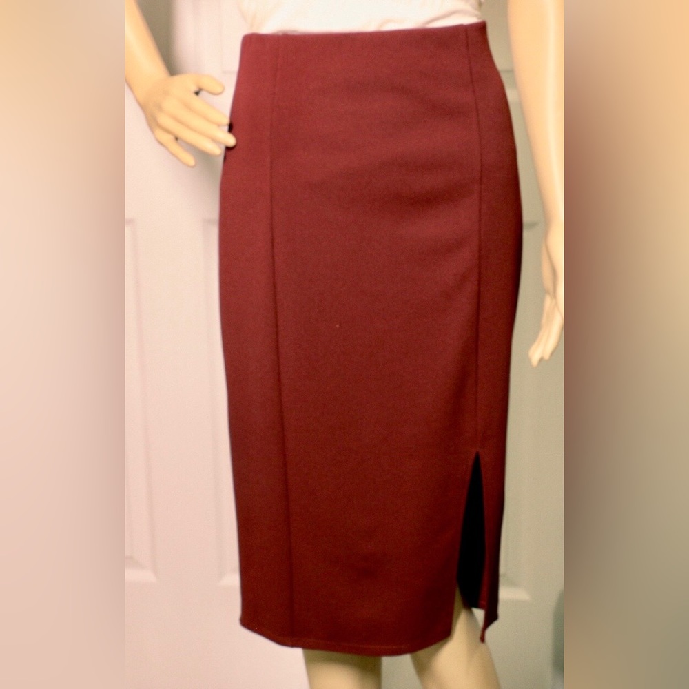 Fashion Nova Red Skirt with slit